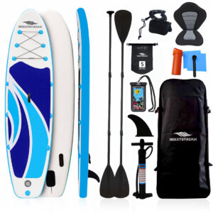 nexxtstream sup board allround kajak zitje blauw
